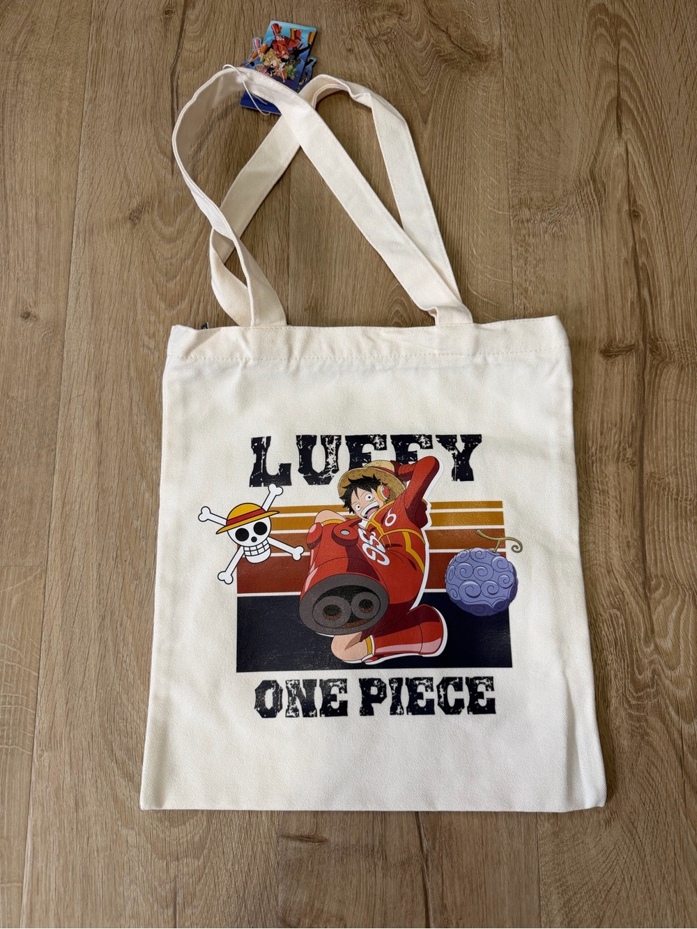 NWT Miniso x One Piece Monkey D. Luffy Exclusive Limited Edition Canvas Tote Bag